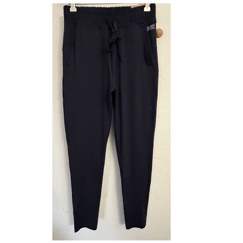 Victoria's Secret PINK Active Joggers Black High Rise Reflective XS NEW